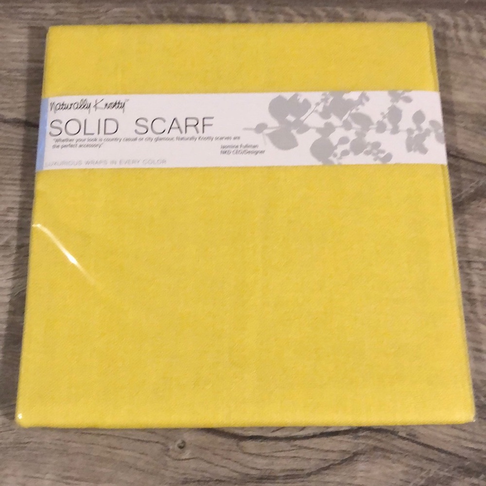 Naturally Knotty Solid Scarf Color Lemon Zest